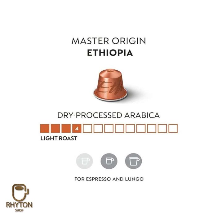 ویژگی کپسول قهوه نسپرسو Master Origin Ethiopia