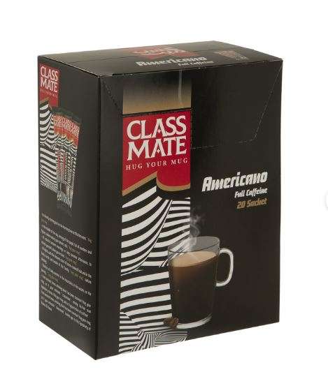 بسته بندی اصلی پودر قهوه فوری آمریکانو کلس میت - 20 ساشه 12 گرمی