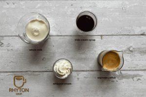 مواد لازم برای تهیه لاته آیریش کرم